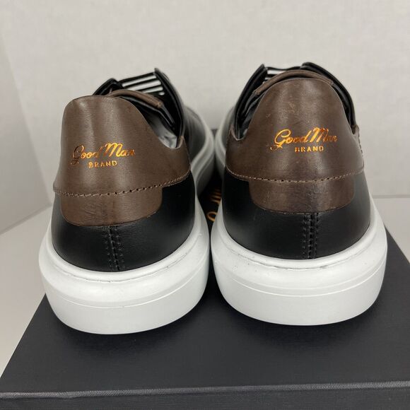 GoodMan Mens Sneakers 9.5 Legend London Black Italy Leather Shoes Good Man - Picture 5 of 11